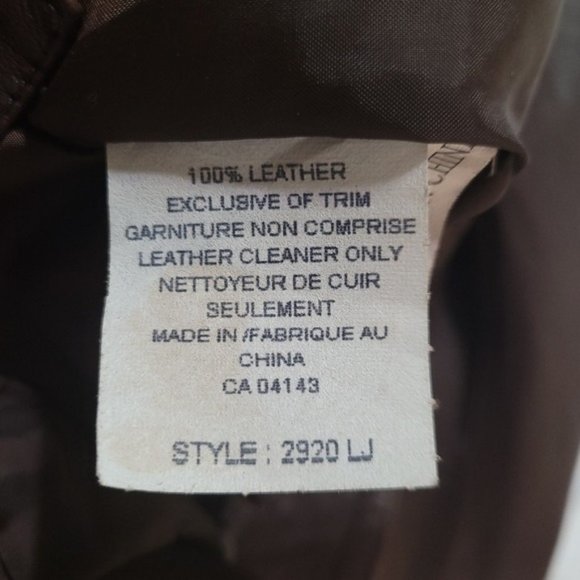 Neto Vintage Dark Brown Ruched Leather Jacket Coat - Picture 5 of 5